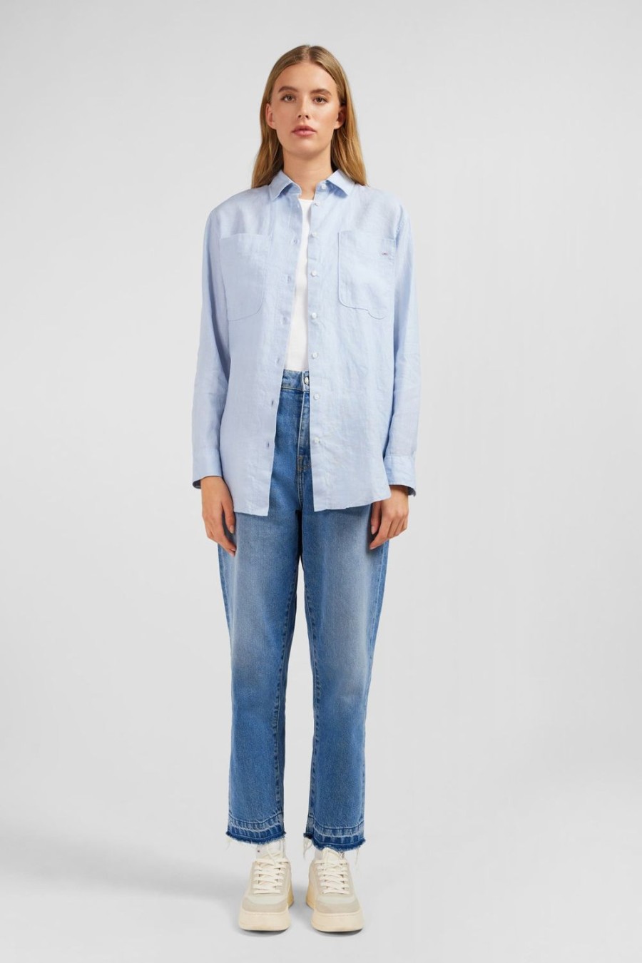 Eden Park Plain Light Blue Blouse | Shirts