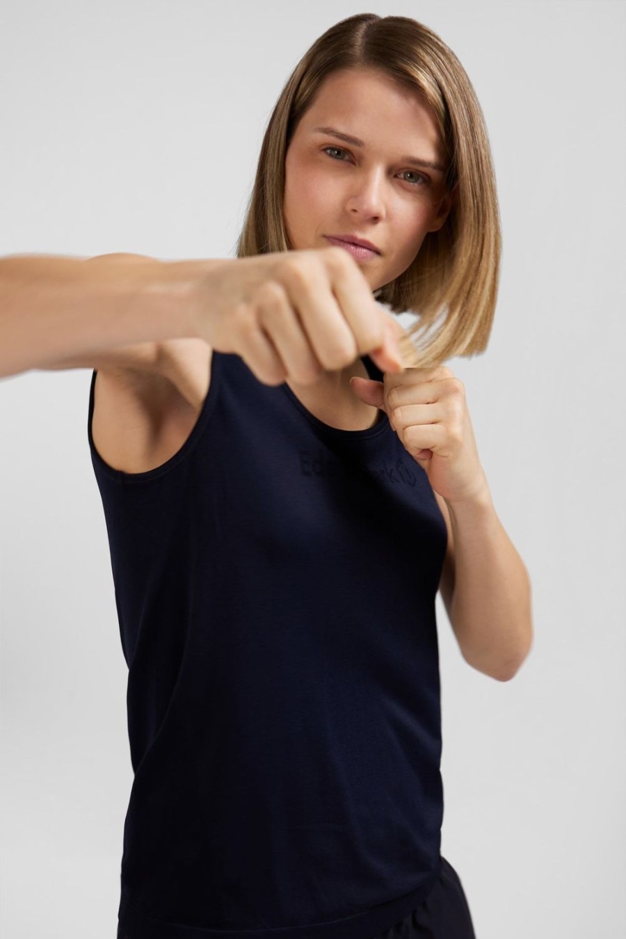 Eden Park Navy Blue Sports Tank Top | T-Shirts