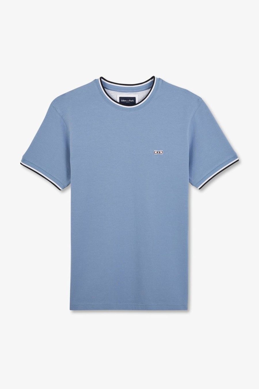 Eden Park Plain Blue Short-Sleeved T-Shirt | T-Shirts