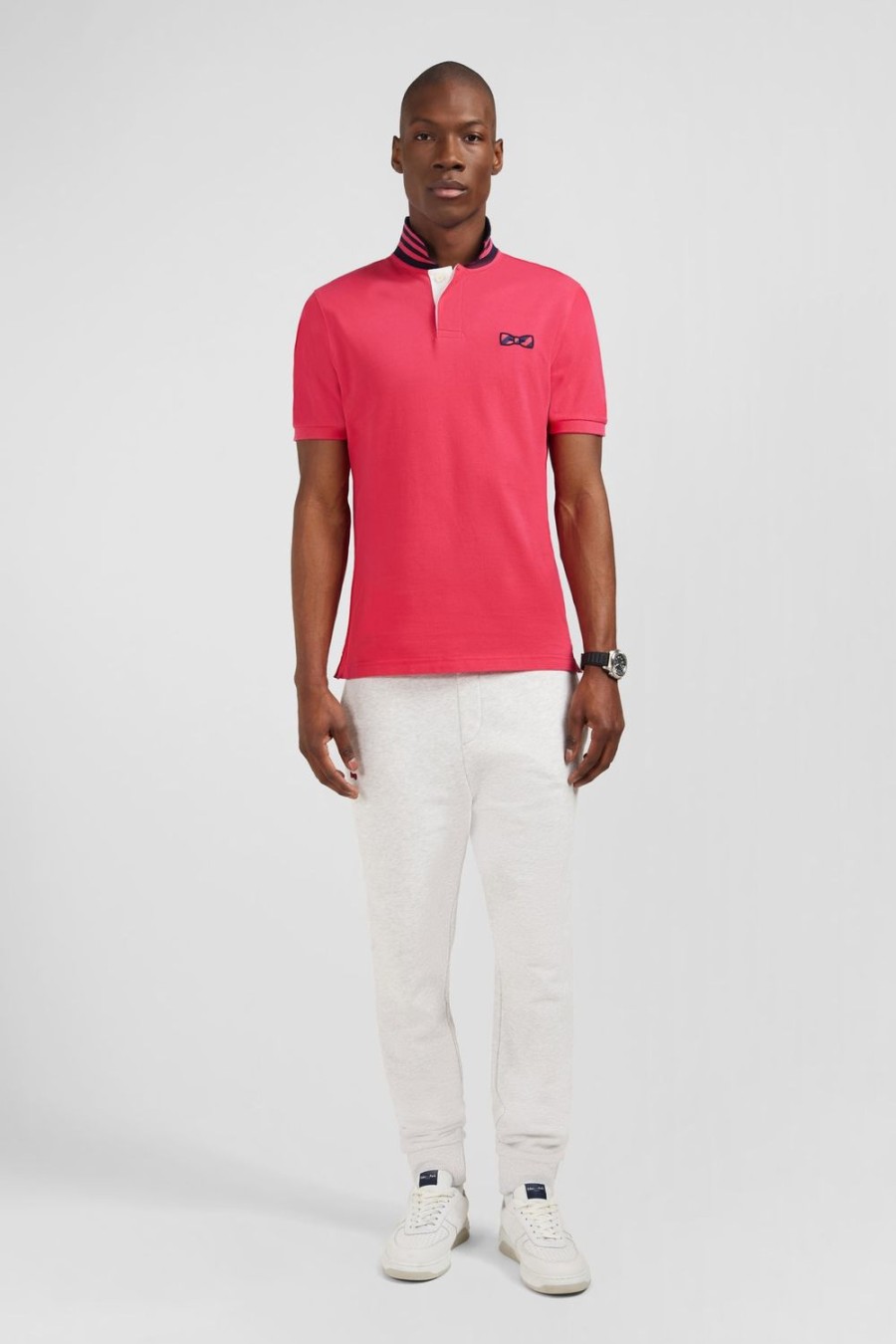 Eden Park Fuchsia Pink Short-Sleeved Polo Shirt | Polos