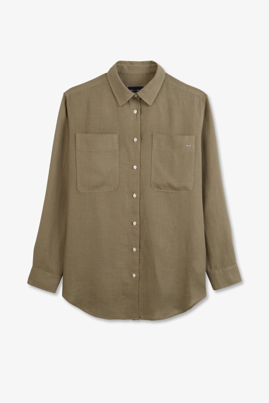 Eden Park Plain Khaki Blouse | Shirts