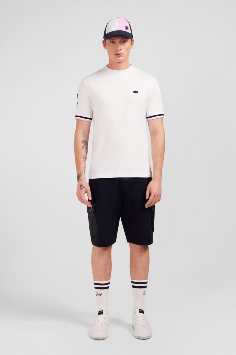 Eden Park White T-Shirt With Xv De France Embroidery On The Back | T-Shirts