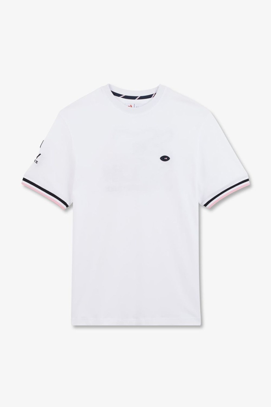 Eden Park White T-Shirt With Xv De France Embroidery On The Back | T-Shirts