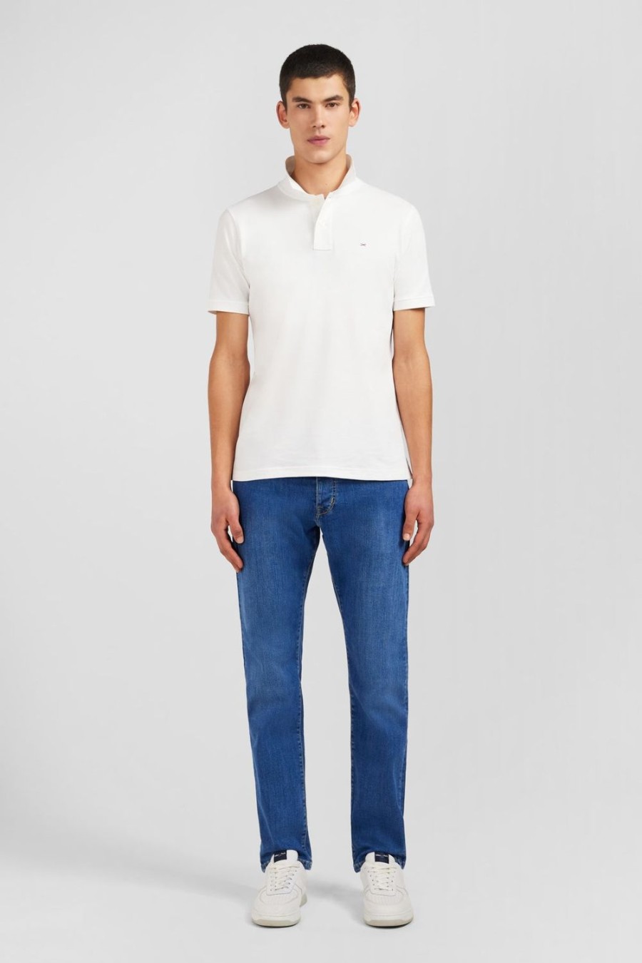 Eden Park Blue Jeans In Stretch Cotton | Pants