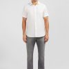 Eden Park White Shirt With Exclusive Floral Details | Short-Sleeved Shirts