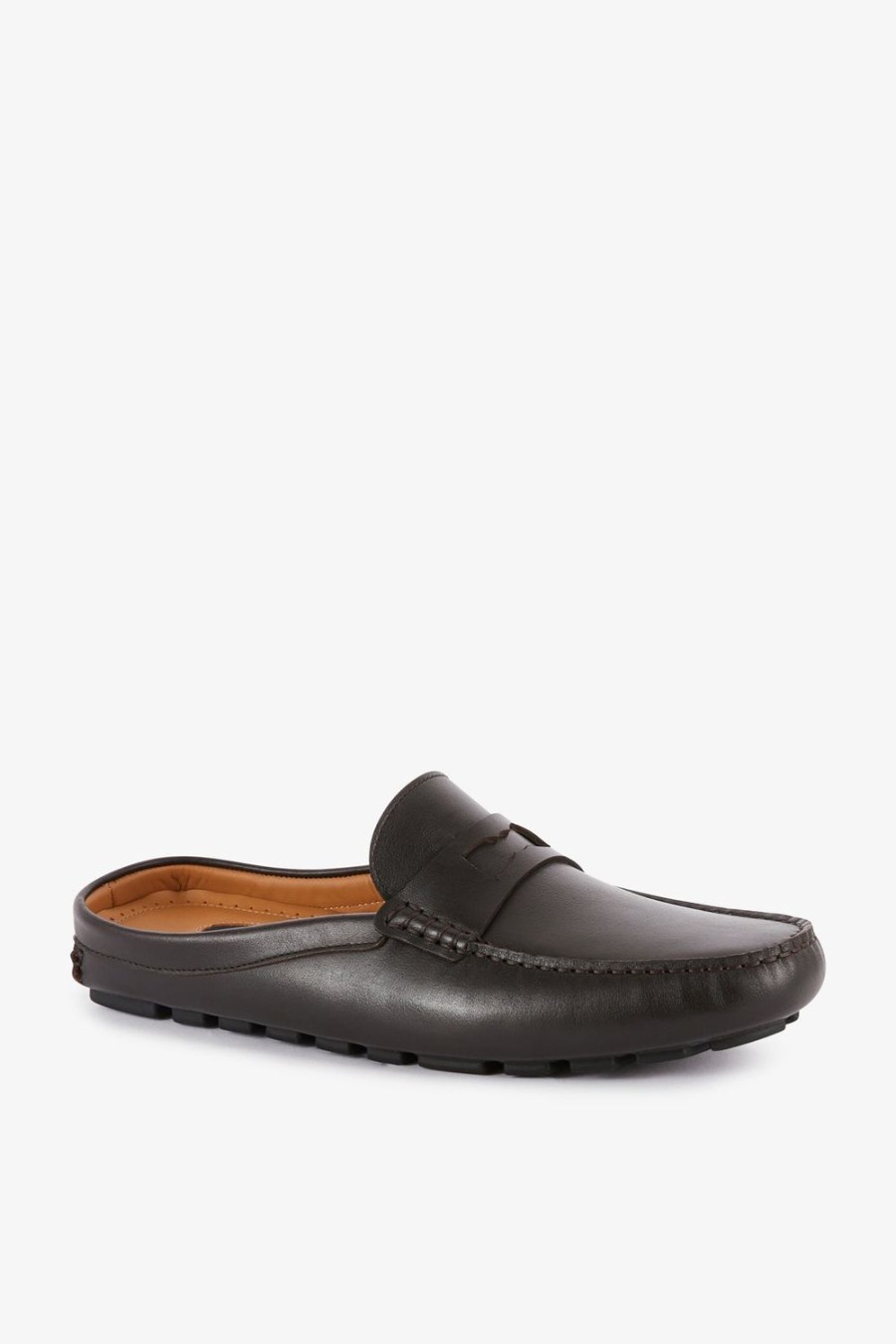 Eden Park Dark Brown Leather Moccasins | Loafers