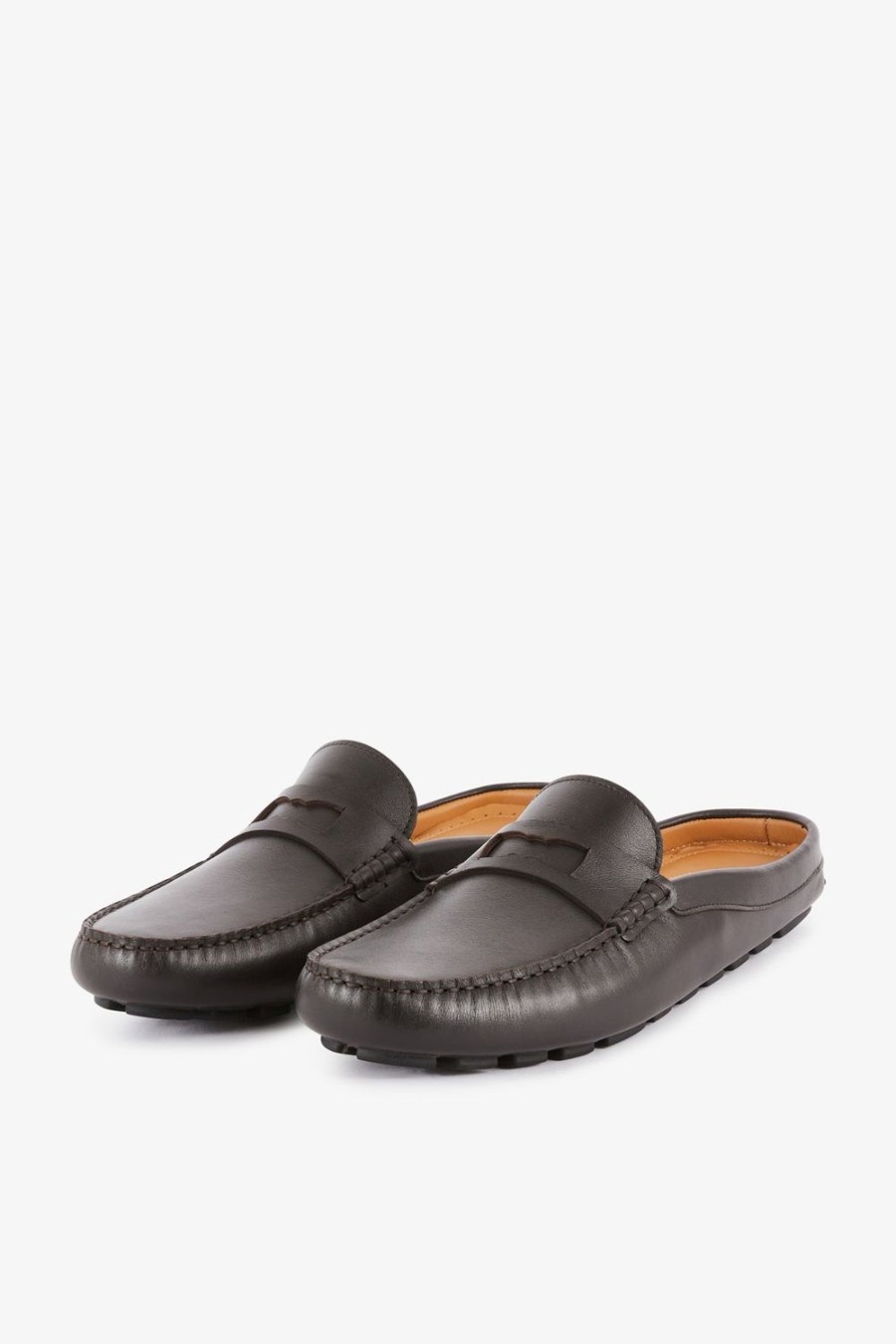 Eden Park Dark Brown Leather Moccasins | Loafers