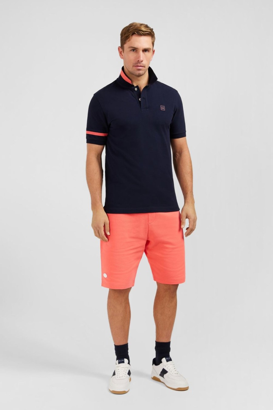 Eden Park Navy Blue Short-Sleeved Polo Shirt | Polos