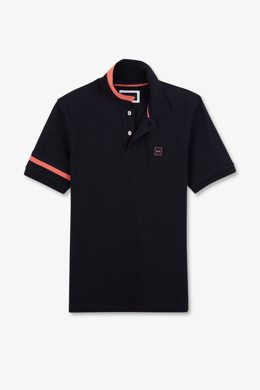 Eden Park Navy Blue Short-Sleeved Polo Shirt | Polos