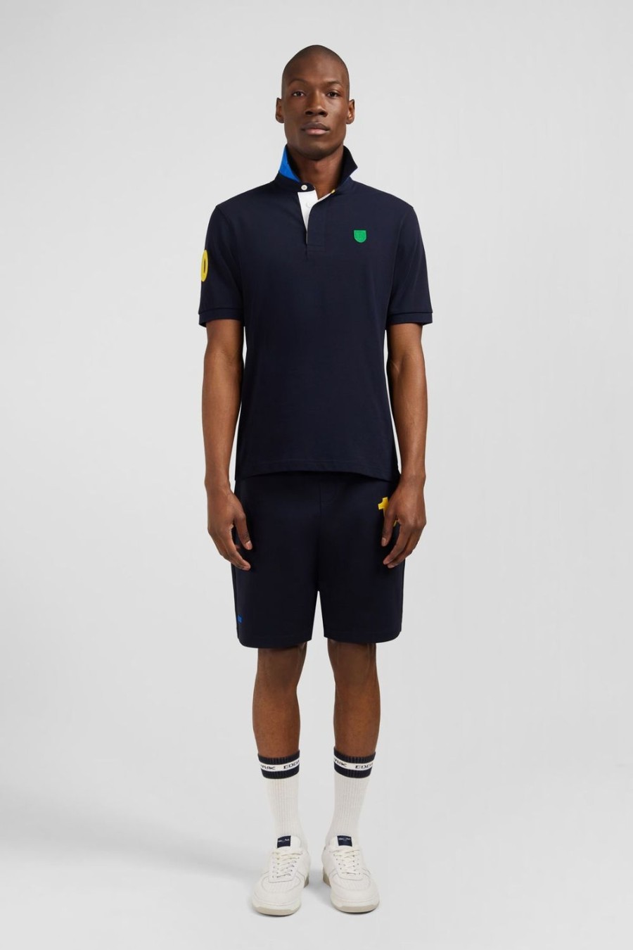 Eden Park Navy Blue Short With Coloured Details | Shorts & Bermudas