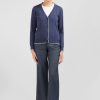 Eden Park Blue Buttoned Cardigan In Knitwear | Cardigans