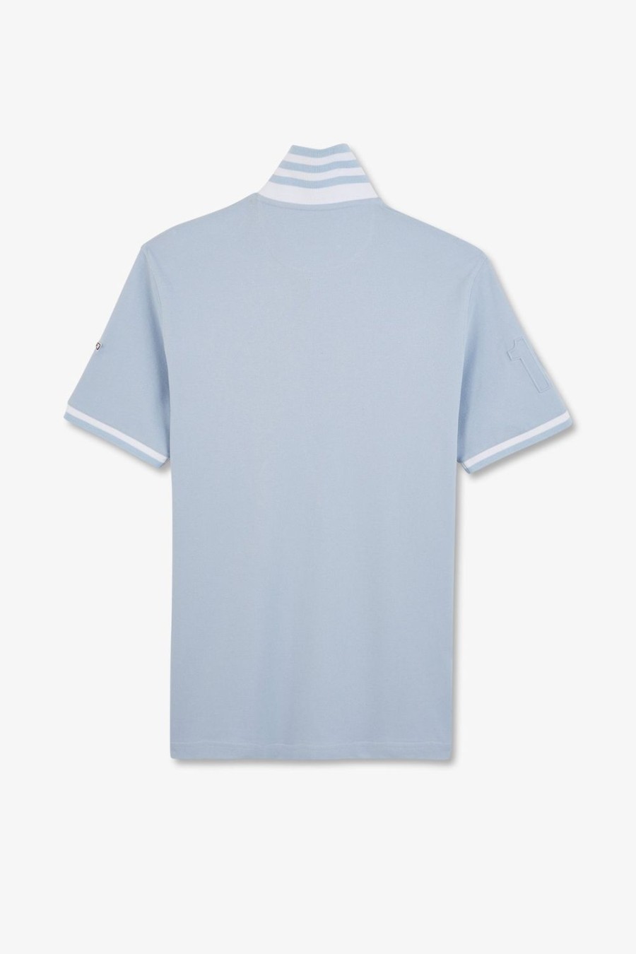 Eden Park Plain Light Blue Short-Sleeved Polo Shirt | Polos