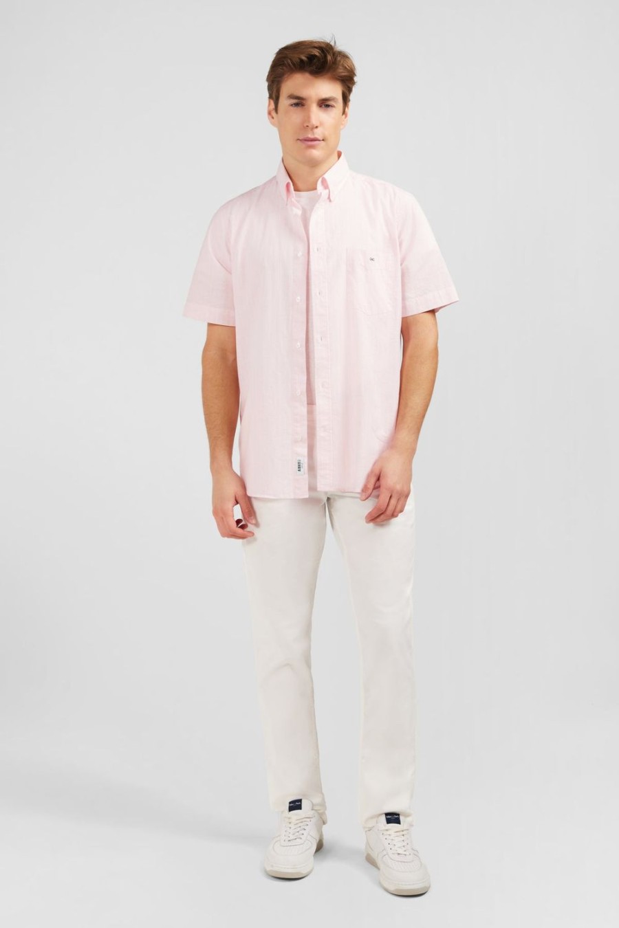 Eden Park Pink Striped Shirt | Short-Sleeved Shirts