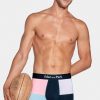 Eden Park Colorblock Navy, Pink, Blue, And White Boxers In Stretch Cotton | Underwear