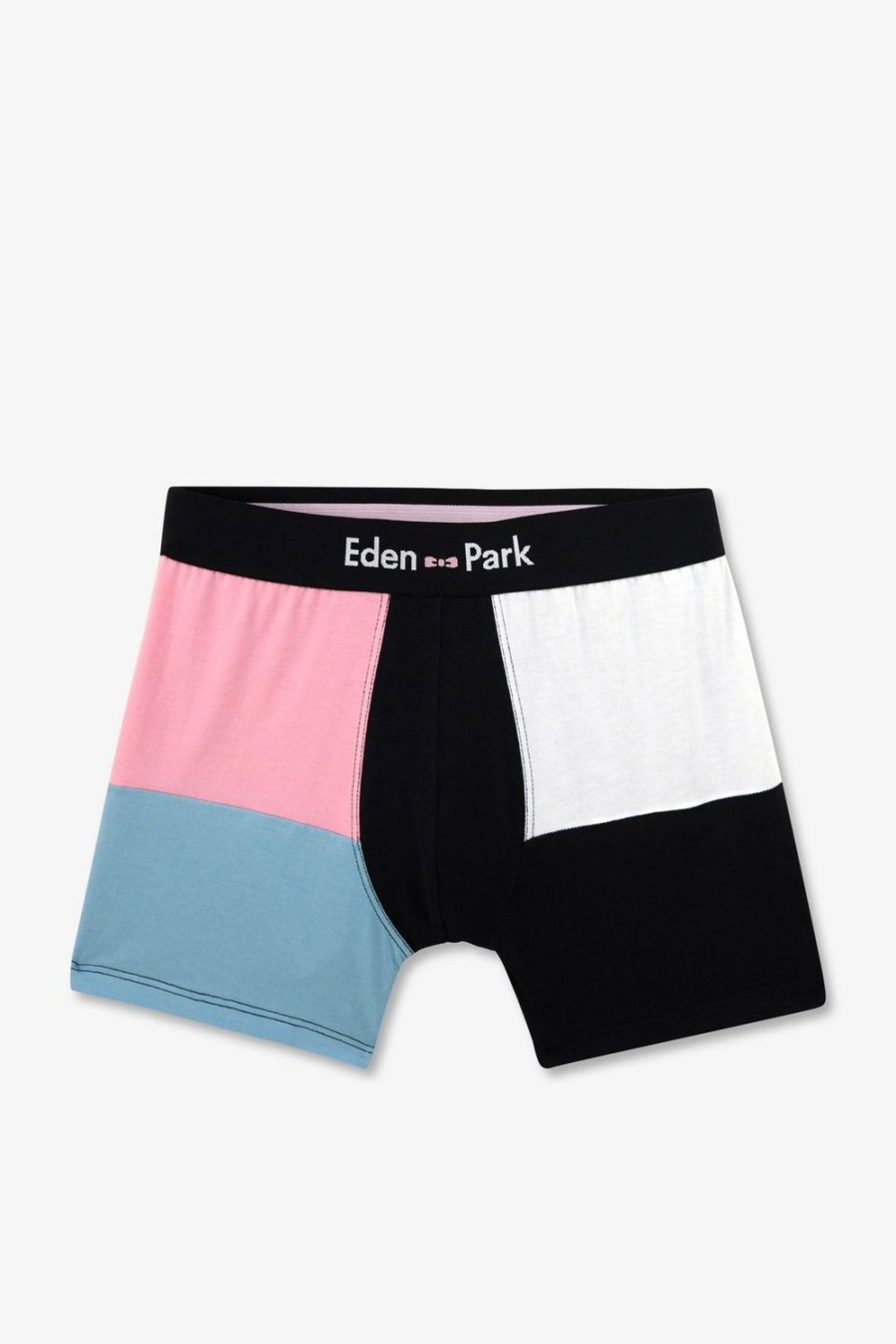 Eden Park Colorblock Navy, Pink, Blue, And White Boxers In Stretch Cotton | Underwear