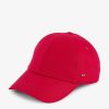 Eden Park Red Cotton Canvas Cap With Bow Tie Embroidery | Caps