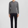 Eden Park Crew Grey Cotton Jumper | Sweaters