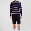 Eden Park Navy Blue Striped Jumper | Sweaters