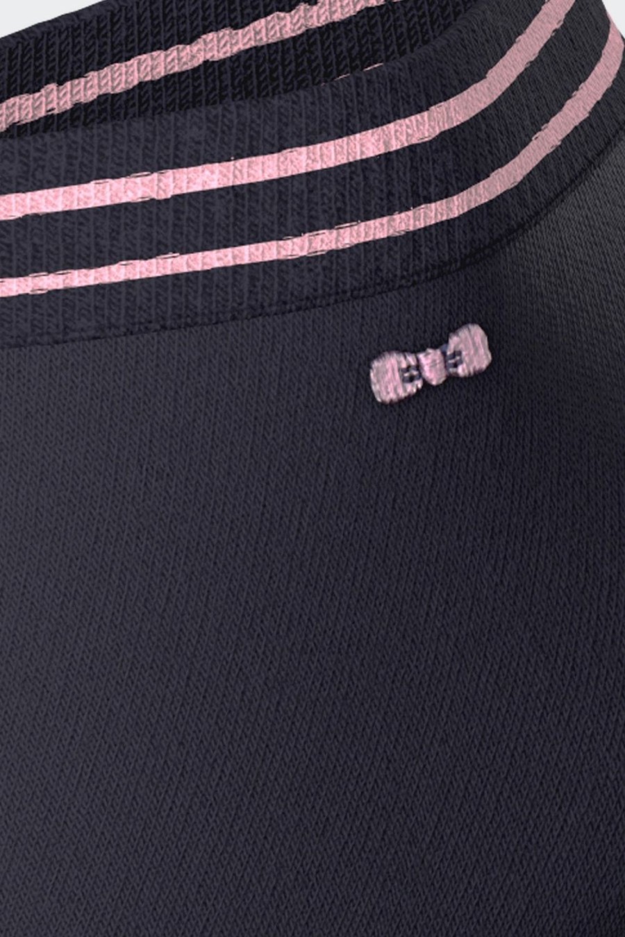 Eden Park Navy Low-Cut Socks In Stretch Cotton With Pink Edges | Socks