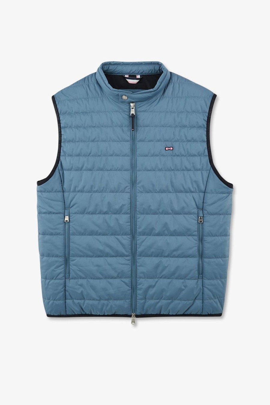 Eden Park Light Blue Sleeveless Puffa Jacket | Coats