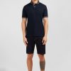 Eden Park Black Pima Cotton Polo With Contrasting Accents | Polos