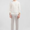 Eden Park White Jumper In A Linen Blend | Sweaters