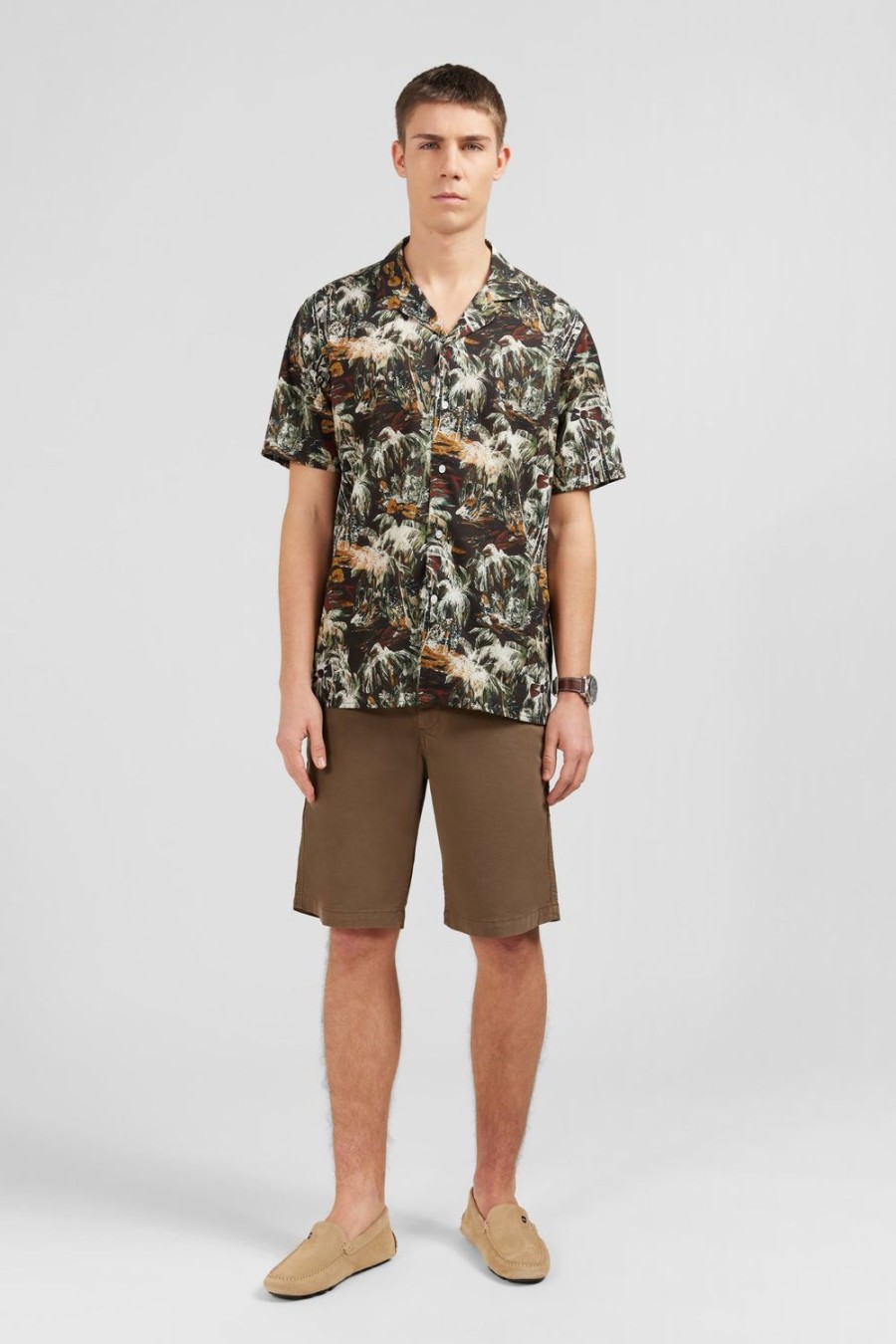 Eden Park Plain Brown Bermuda Shorts | Shorts & Bermudas