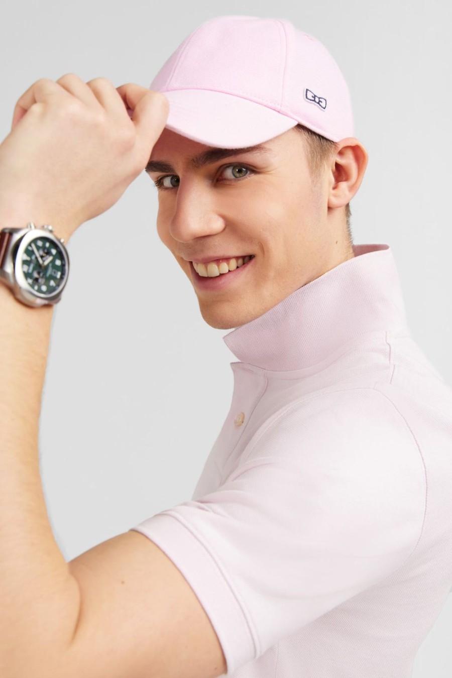 Eden Park Plain Pink Short-Sleeved Polo Shirt | Polos