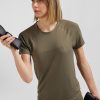 Eden Park Khaki Green Short-Sleeved Sports T-Shirt With Striped Details | T-Shirts