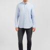 Eden Park Plain Light Blue Shirt In Linen | Shirts