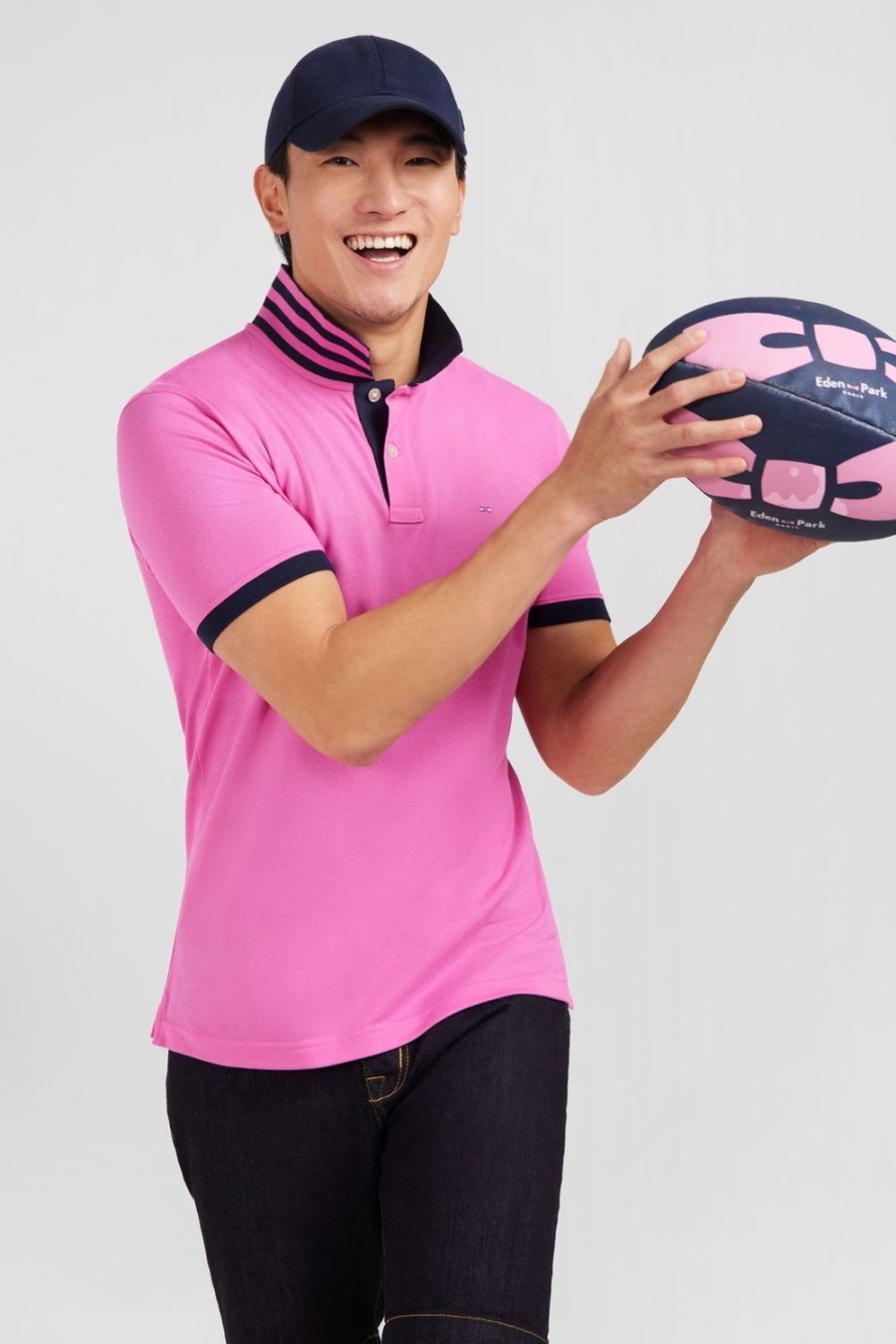 Eden Park Pink Short-Sleeves Polo | Polos