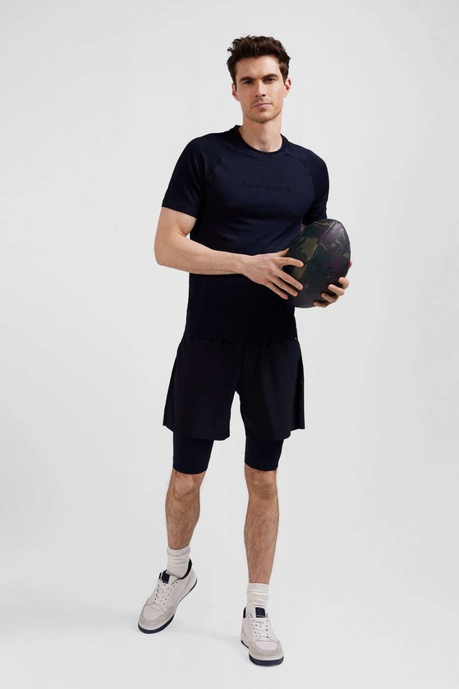 Eden Park Navy Blue Stretch Sports Cycling Shorts | Shorts & Bermudas