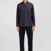 Eden Park Dark Grey Plain Cotton Shirt | Shirts