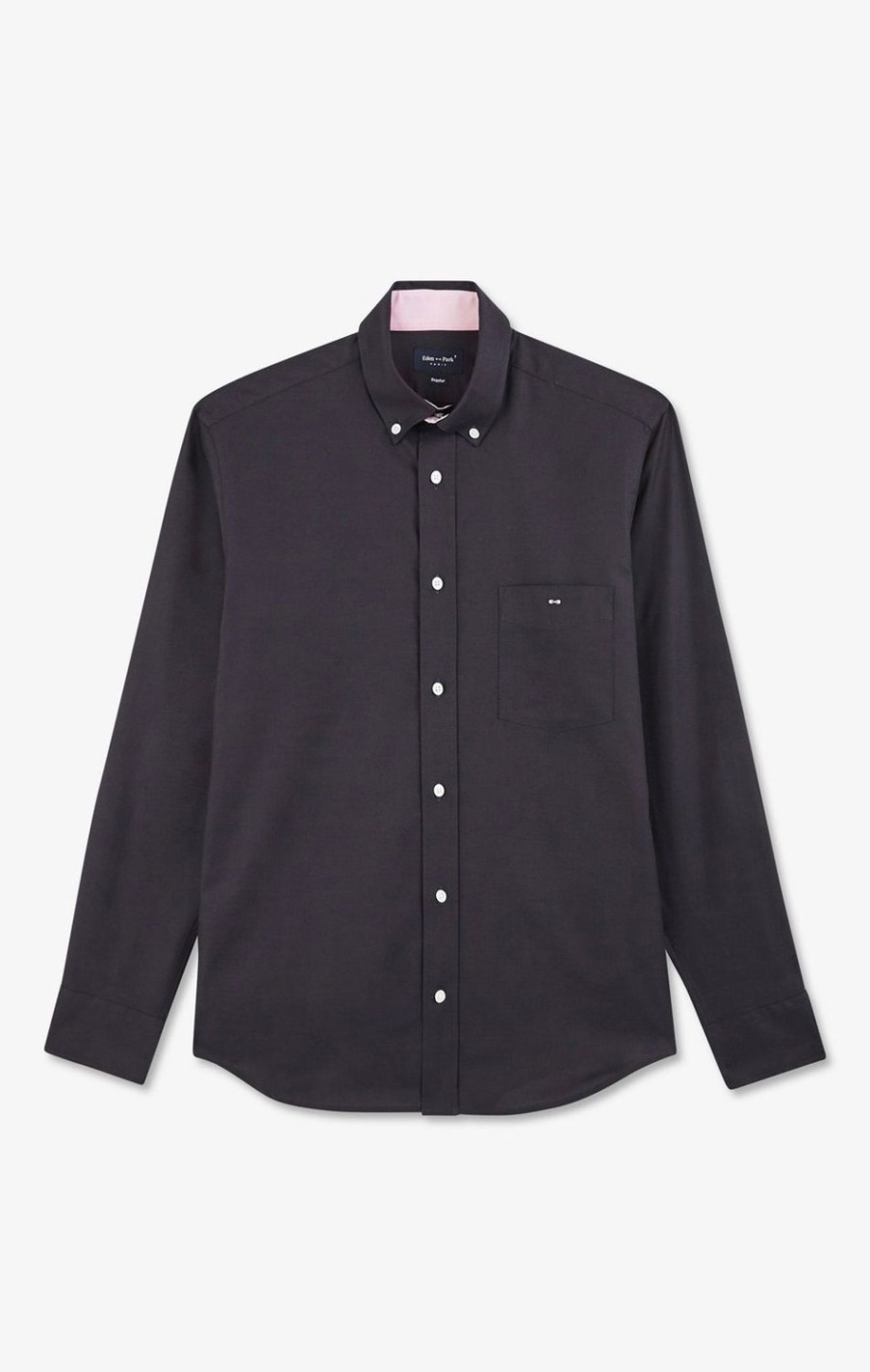 Eden Park Dark Grey Plain Cotton Shirt | Shirts