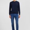 Eden Park Crew Navy Blue Cotton Jumper | Sweaters