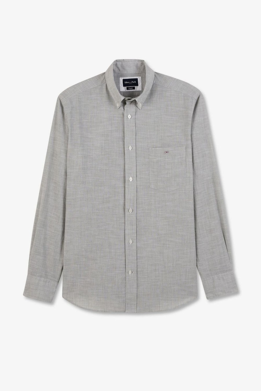 Eden Park Light Beige Shirt In Cotton Dobby | Shirts