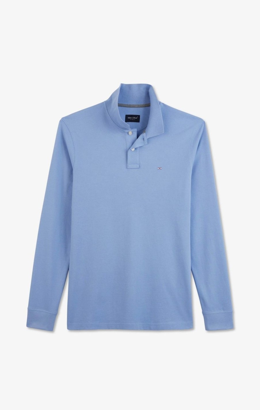 Eden Park Light Blue Cotton Polo With Contrasting Neck | Polos