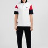 Eden Park White Colour-Block Short-Sleeved Polo Shirt With Xv De France Embroidery | Rugby Shirts