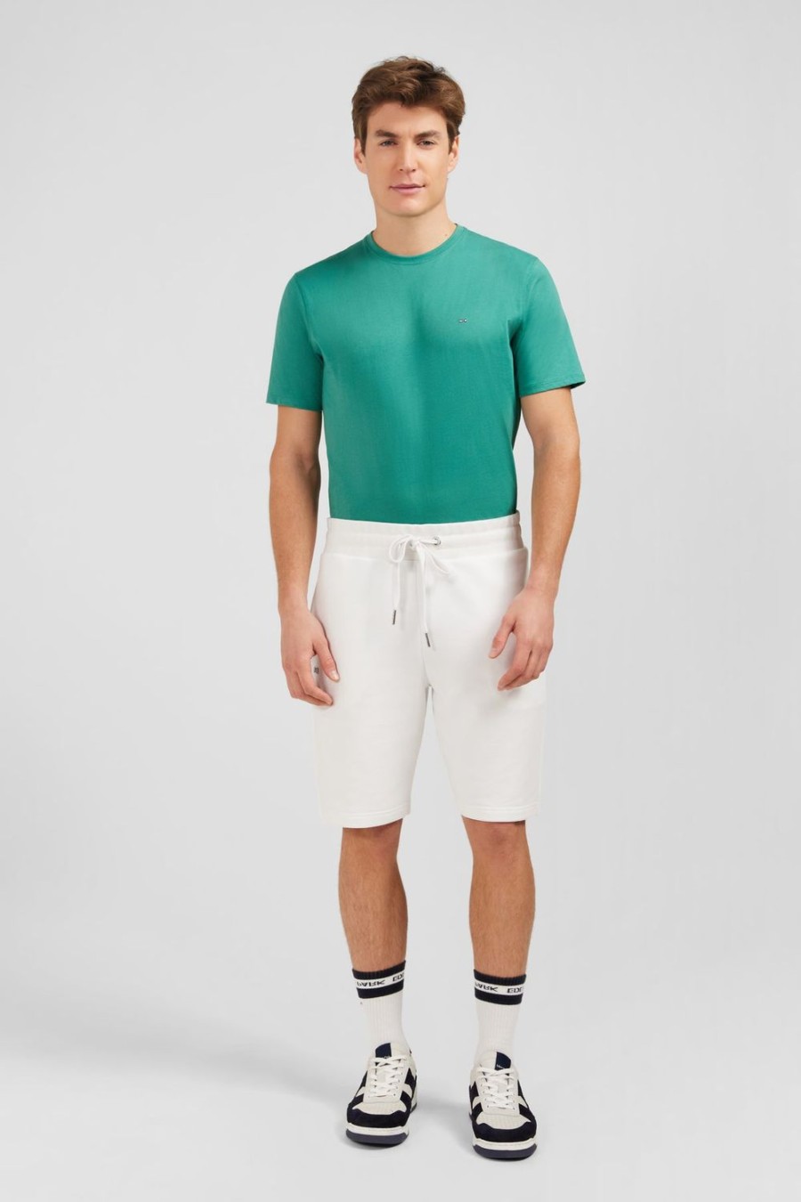 Eden Park White Bermuda Shorts With Elasticated Waist | Shorts & Bermudas