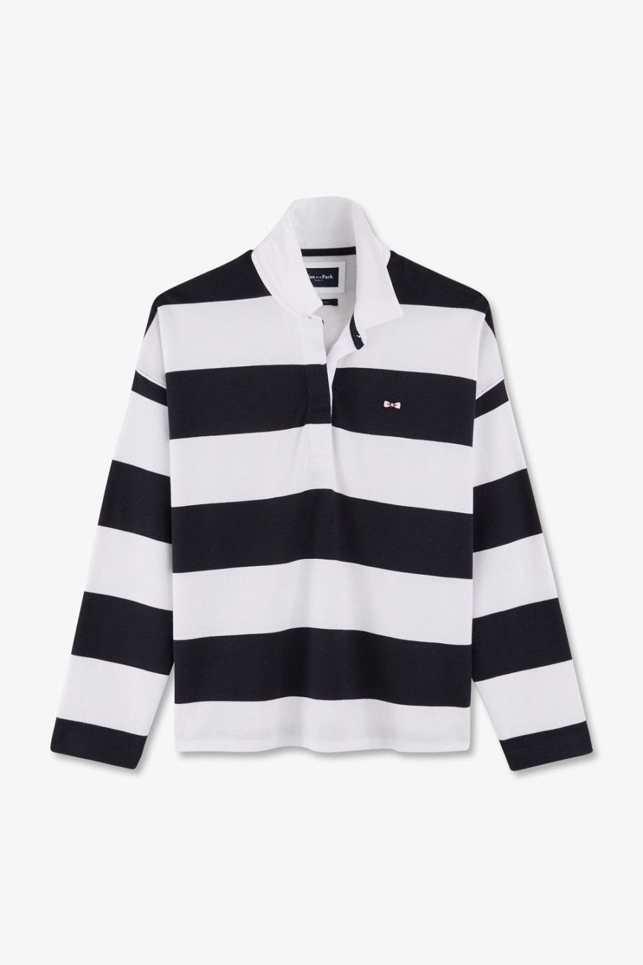 Eden Park Pima Cotton Navy Striped Rugby Shirt In Relaxed Fit | Rugby Shirts