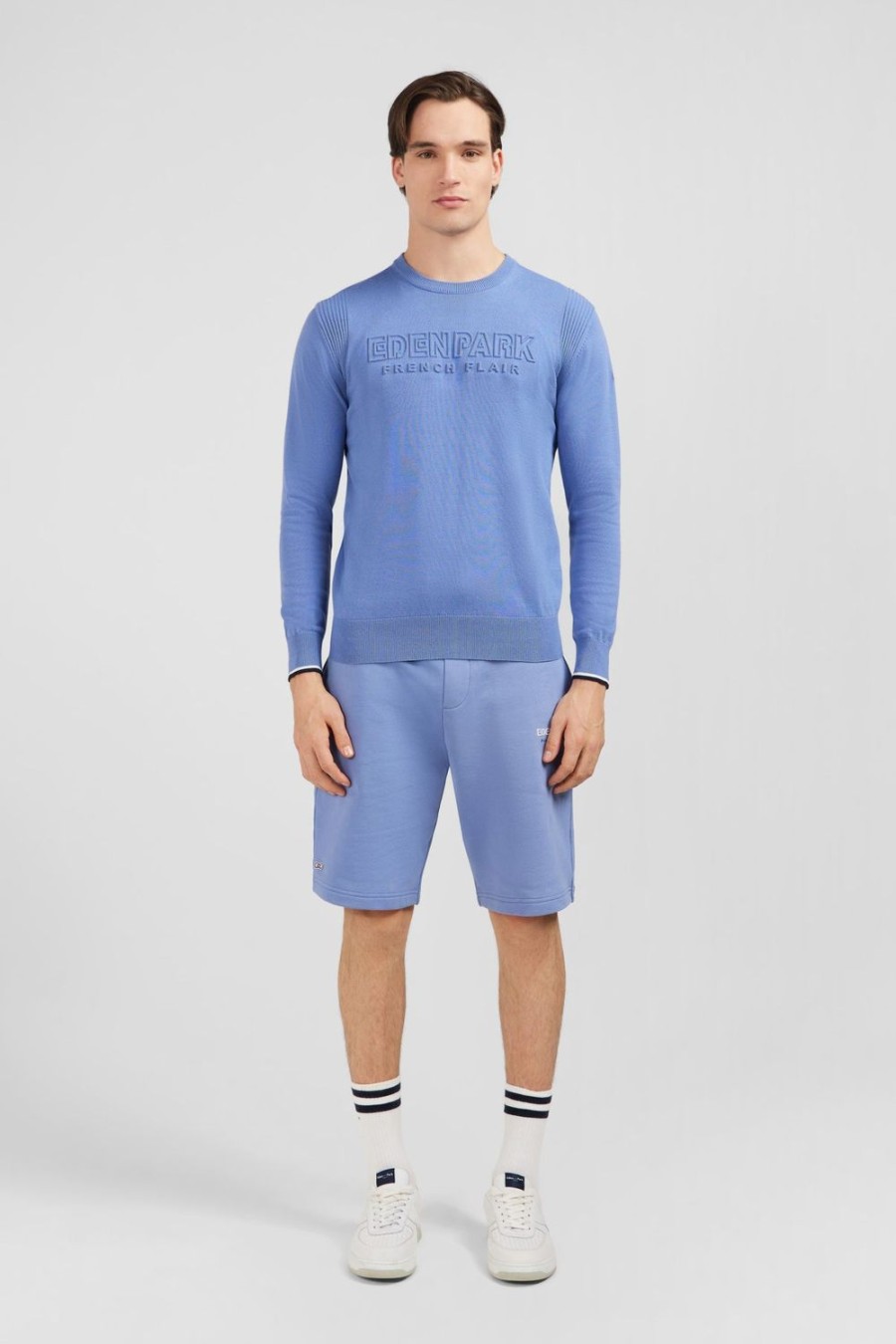 Eden Park Plain Blue Jumper | Sweaters