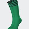 Eden Park Stretch Cotton Green Socks With Striped Edges | Socks