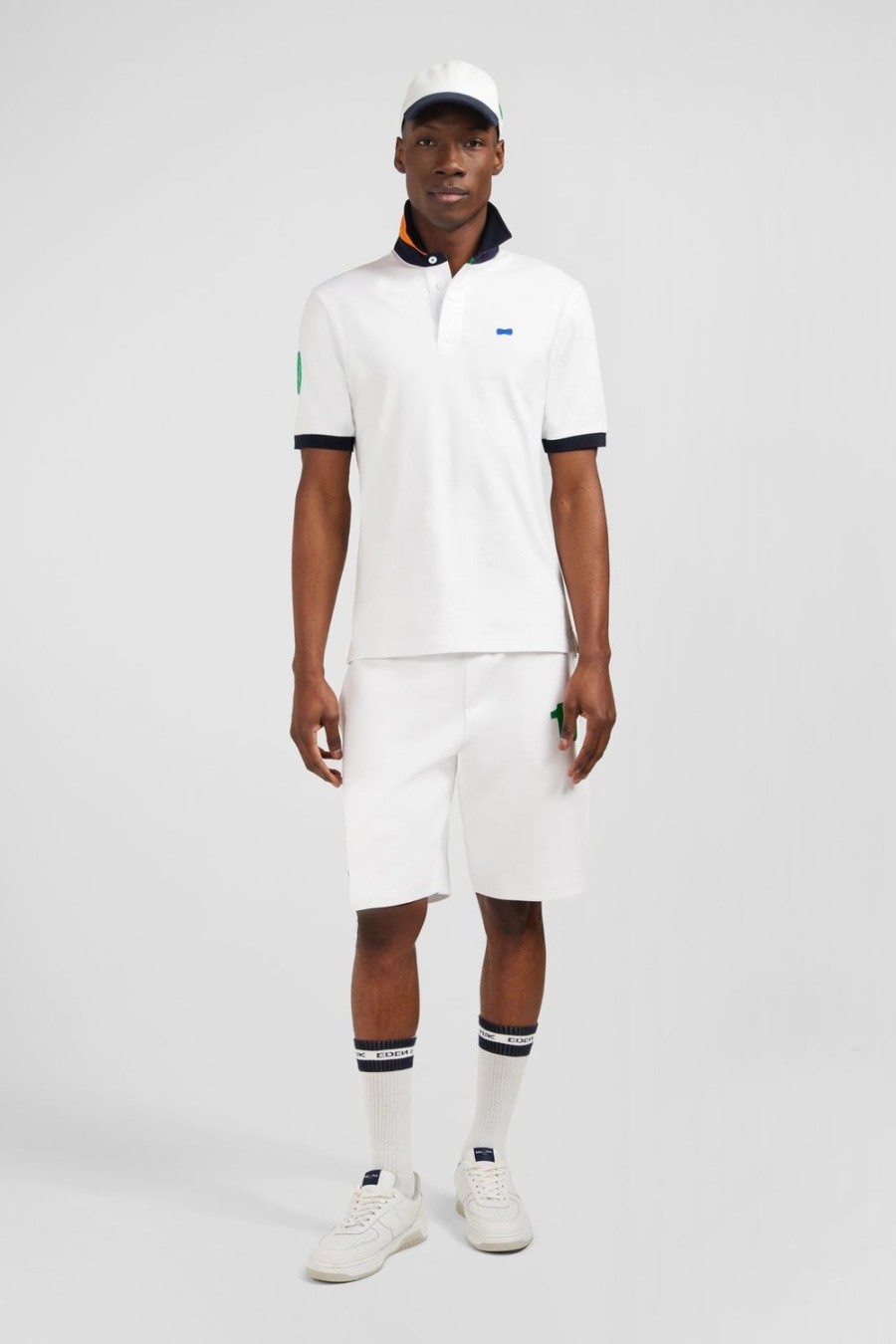 Eden Park White Shorts With Coloured Details | Shorts & Bermudas