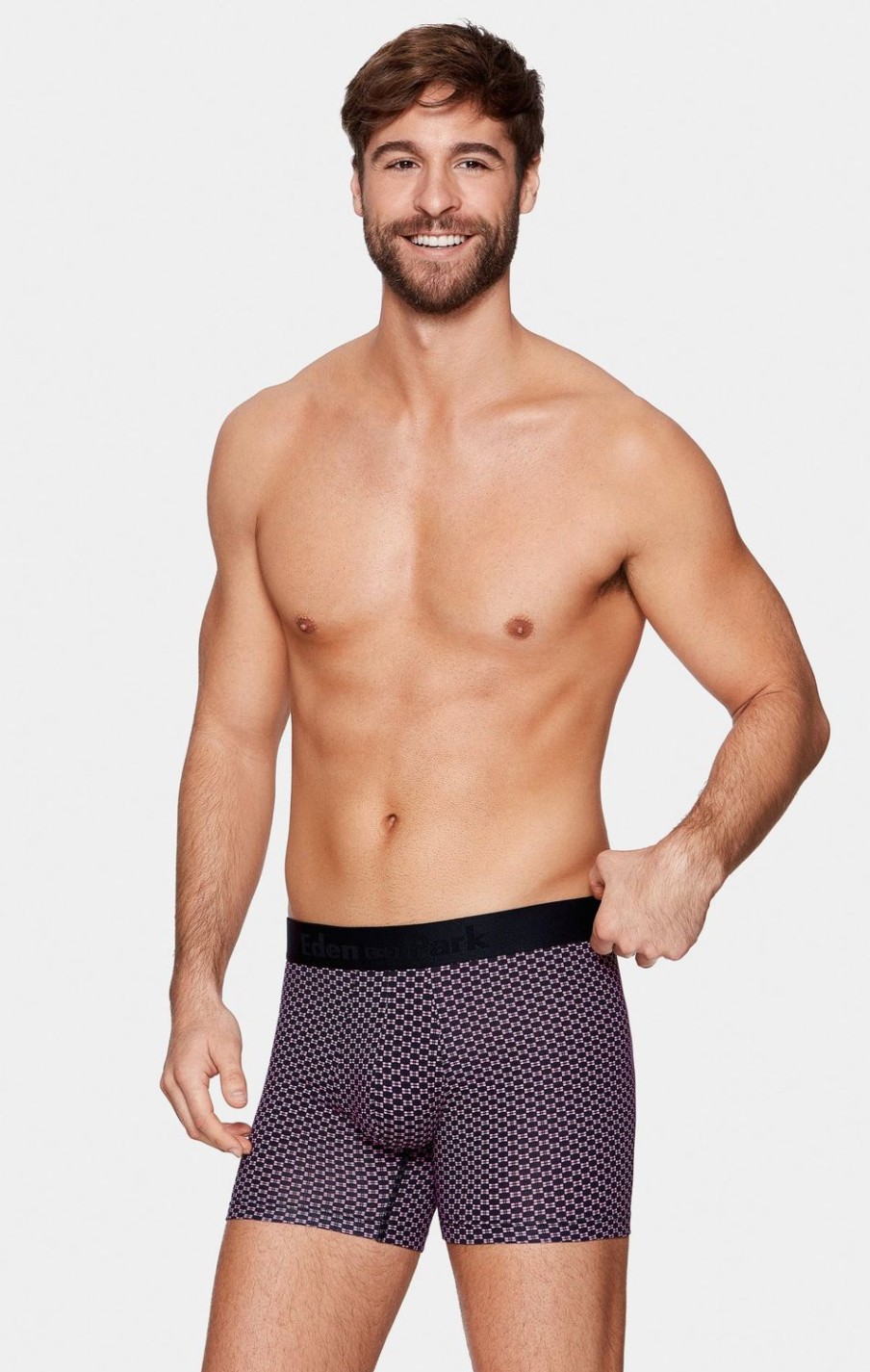 Eden Park Pack Of 2 Boxers, Pink With Bow Ties And Plain Navy Blue | Underwear