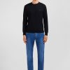 Eden Park Crew Black Cotton Jumper | Sweaters