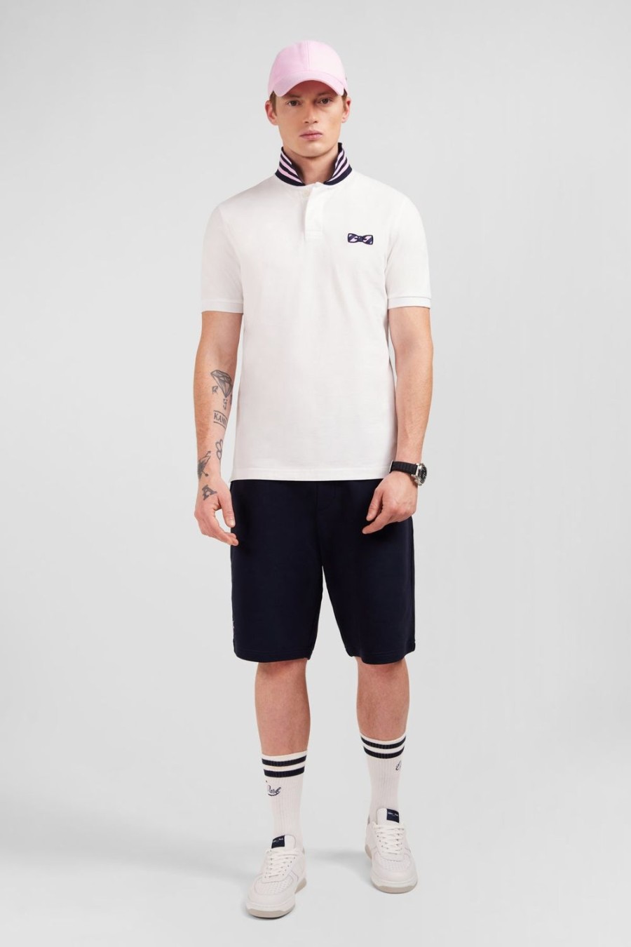 Eden Park White Short-Sleeved Polo Shirt | Polos