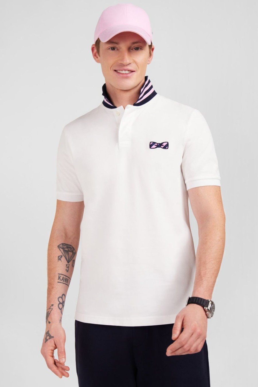 Eden Park White Short-Sleeved Polo Shirt | Polos