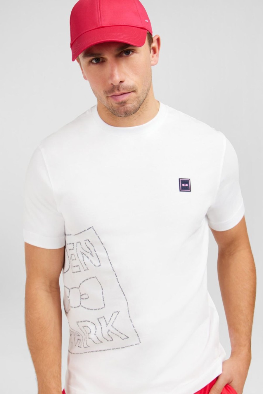 Eden Park White T-Shirt With Eden Park Print | T-Shirts