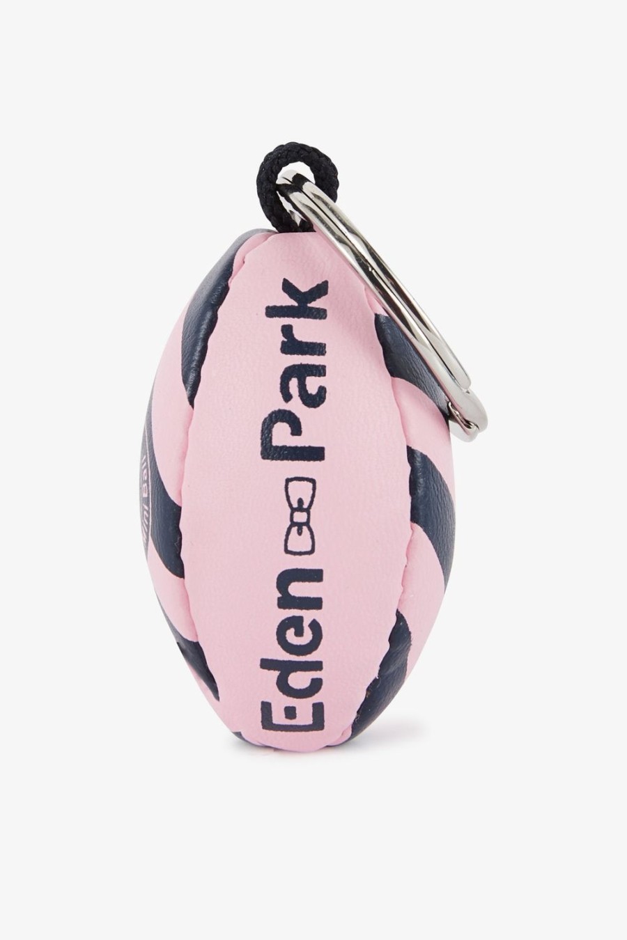 Eden Park Pink Rugby Ball Keyring With Stripe And Screen-Printed | Key Chains