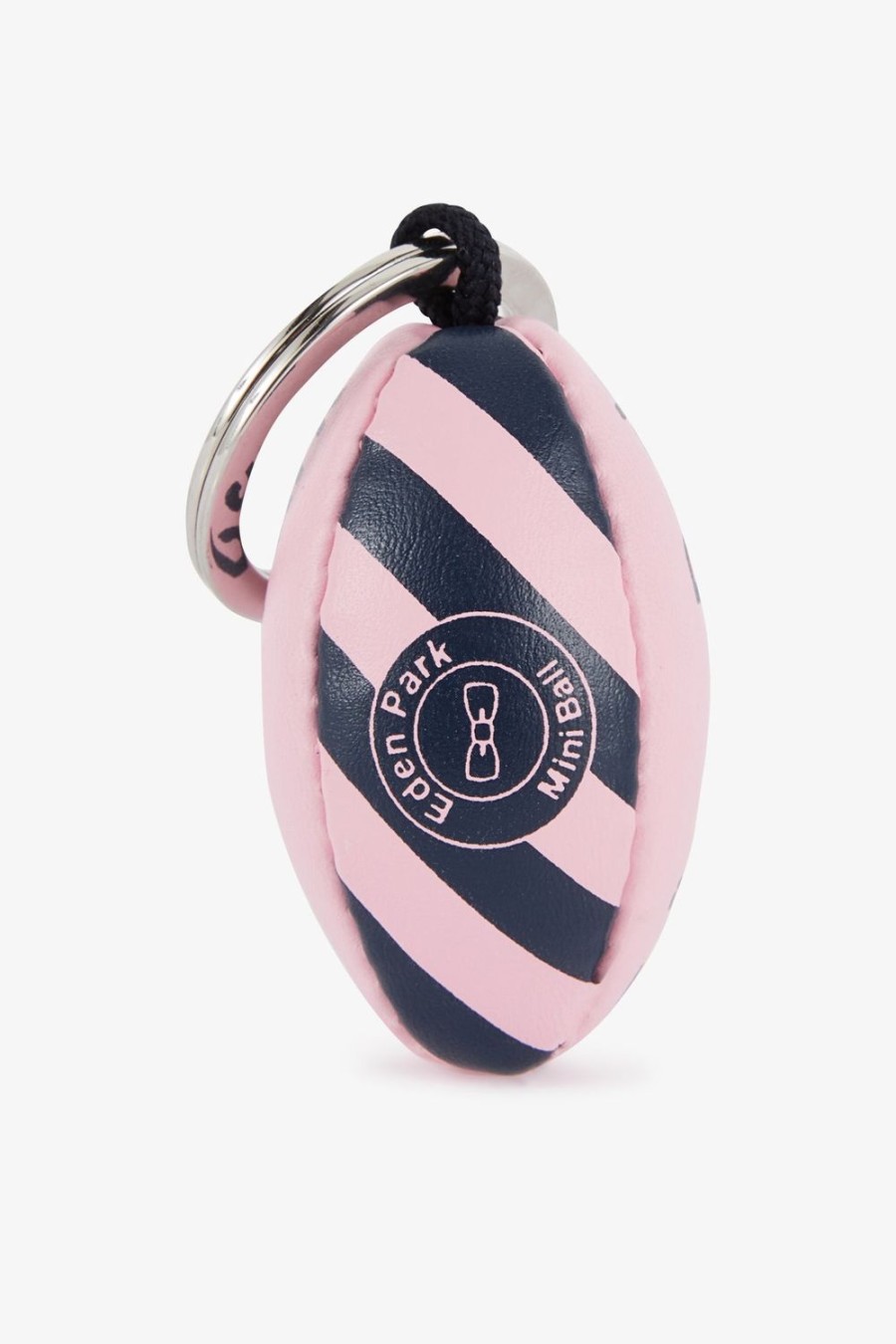 Eden Park Pink Rugby Ball Keyring With Stripe And Screen-Printed | Key Chains